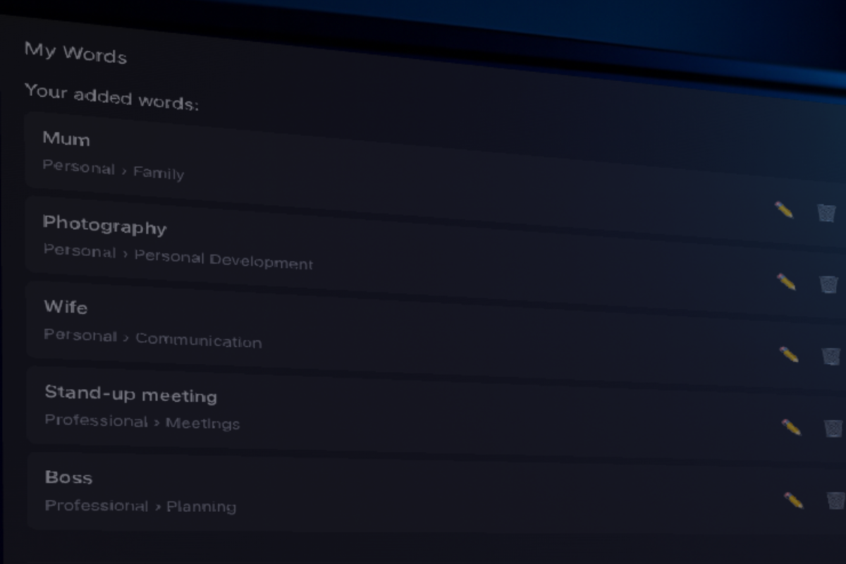 MindDumper custom triggers interface